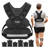Aduro Sport Adjustable Weighted Vest - 20 Lb -Blac