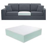 2 Ct. Honeycomb Sofa Cushions, Gray, Approx. 22"