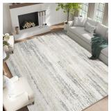 Area Rug - Modern Abstract - Ivory/Blue/Beige - 9x