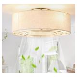 Ceiling Fan with Light Fixture - 20" Boho Flush M