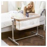 Baby Crib Bedside Sleeper - Up to 5 Months - White