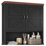 Bathroom Wall Cabinet with Barn Doors, Wall