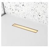 Jeconny  24" Linear Shower Drain n Gold Color