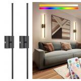 1 Pair 31.5 IN Battery Operated Wall Sconce - Rech