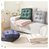 RuzRhyth Square Floor Pillow Cushions - 20x20x5 -