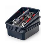 5-Pack Commercial Bust Tub Box/Tote Box, Dark Blue