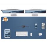 Large Desk Mat in Blue Gray Approx. 48x24