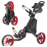 Easego DZ Golf Cart - Matte Black/Red - 3 Wheel/Um
