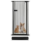 55.1" Extra Tall Pet/Baby Gate, Extra Wide, Black