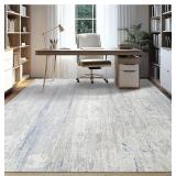 Libris 9x12Ft Rug - Modern Abstract - Blue/Gray/Br