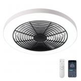 Orison Smart Ceiling Fan with Light, Black & White
