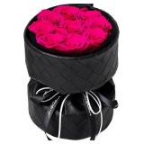 Magenta Preserved Rose 9 pc Bouquet