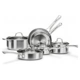 10 Piece Chef mate Cookware Set, 2 Skillets, 2 Sau