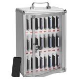 24 Slot Cell Phone Locker - Silver - Approx. 7.5x1
