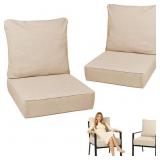 Outdoor Patio Chair Cushion 2 Pair Set - Approx 24