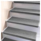 Brakki Bullnose Carpet Stair Treads - 29.5x9.5" 1