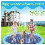 Inflatable Splash Pad, 67"Anti Slip Splash Pad fo