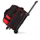 Laripop Black & Red Dual Roller 2 Bowling Ball Bag