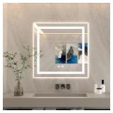 Bulife LED Bath Mirror - Approx. 24x24" - Dimmibl