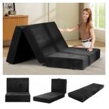 Feliz Home 6" Tri-Fold Mattress, Twin Sized, Blac