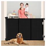 71 inch Retractable Baby Gates 42" H, Black
