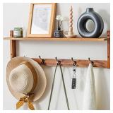 Wacloud 29" Wall Mounted Coat Rack with Hooks and