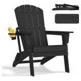Adirondack Chair, Black, Model: XZ23m, Includes L
