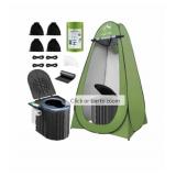 YSR VEF Camping Toilet with Pop Up Privacy Tent  w