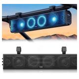 Ehaho 25 In UTV Sound Bar, Bluetooth/USB/Aux In/Ou