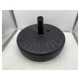 19" Round Umbrella Base 4" High Black **Water Pl