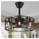 Shluce 19" Fandelier - Farmhouse Black/Gold - Cei