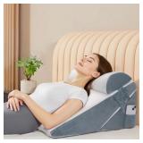 Bed Wedge Pillow, Neck & Back Support, 2 piece, 9