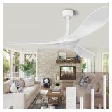 Ceiling Fan 3 Blades White Model DS20002W