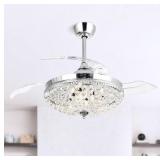 Parrot Uncle 42" Modern Chrome 6-Light Chandelier