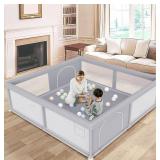Besuhot Large Baby Playpen 79x79", Gray