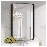 Vanity Mirror for Wall 24x36"  - Black Metal Fram