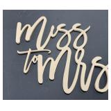 Miss to Mrs Sign MDF, Approx 17" x 17"