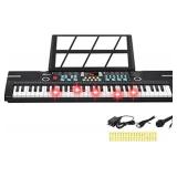 24 HOCL 61 Key Musical Keyboard - Black -