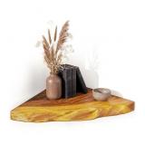 SpryInterior Farmhouse Live Edge Corner Floating S