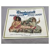 Woodwards Candy Metal Single Sided Sign