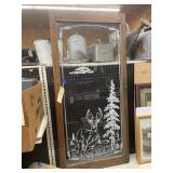 Framed Glass Door - Etched 52"x25"
