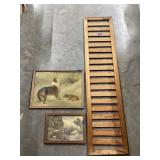 3 Pcs - Framed Wall Dï¿½cor Pics & Shutter