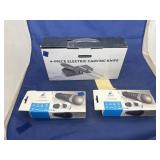 2 - 5 in 1 Multi Speaker NIB & 4 Pc Elec Knife