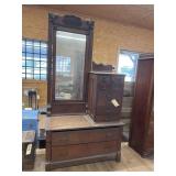 Vintage Entry Cabinet/Bench 43"L x 20"W x 82"H
