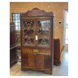Wooden Cabinet w/Glass Doors 36"L x 14"W x 66"H