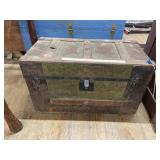 Vintage Wooden Trunk w/Tray 26"L x 13"W x 16"H