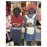 Pair Wood Shelf Sitters
