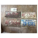 4 - Vintage License Plates