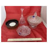 Glass Bell - Candle Base - Candy Dish w/Lid