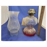 Oil Lamp w/Shade - broken